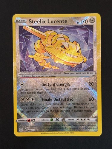 Carta pokémon steelix - pokémon, lucente