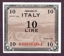 ITALIA Banconota 10 LIRE 1943