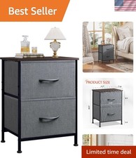 Modern 2 Drawer Nightstand with Easy Assembly - Perfect for Cozy Spaces