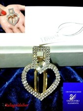 SWAROVSKI Fermacapelli Oro Giallo ORIGINALI Cuore Gioielli Donna Cristalli 2025