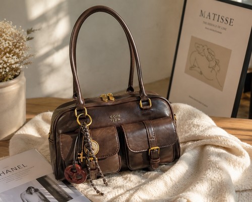 Borsa donna vintage - vintage, marrone