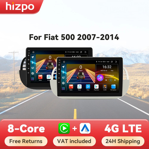 Fiat 500 2007 2014 carplay - 2007-2014, 9"