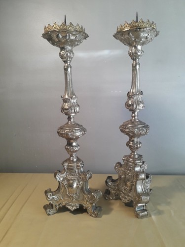 Antichi candelieri metallo - antichi,