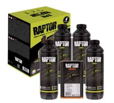 KIT VERNICE NERA RAPTOR U-POL 3,8 L (KIT 4 BOTTIGLIE) FODERA RESISTENTE PROTEZIONE UPOL