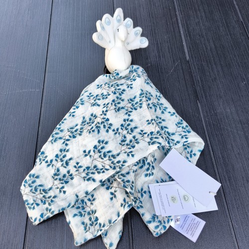 Doudou lange coton bio paon - lange,