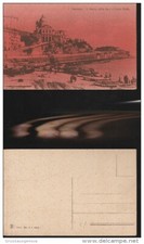 2459) GENOVA SAN PIETRO ALLA FOCE E CORSO ITALIA NON VIAGGIATA COLORATA IN ROSSO