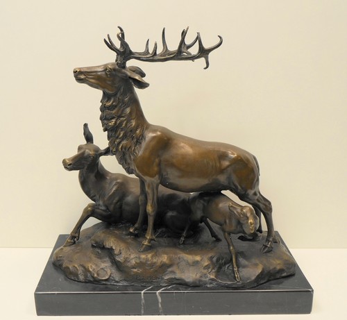 Statue deer wildlife - statue,