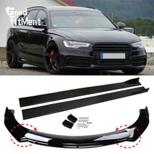 Spoiler anteriore lucido spoiler labbro + minigonne laterali per Audi A6 4G C7 A7