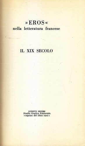 Eros nella letteratura - eros,