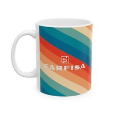 Tazza FARFISA Badge logo retrò 11 oz - tastiera vintage Italia synth pianoforte elettrico