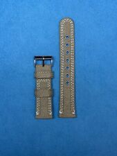 Cinturino Orologio Citizen 22mm - Cordura / Pelle Beige con Cuciture 59-S52649