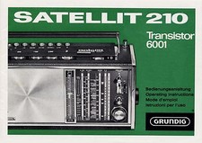 Operating Instructions - Manuale d'uso Grundig Satellit 210, Transistor 6001