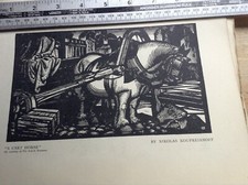 Xilografia anni '20 Un cavallo