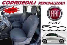 FODERE AUTO COPRISEDILI PER FIAT 500 2007 SU MISURA COMPLETE mod. "GESSATO"