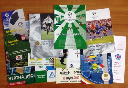 Programmi partite uefa 2000 - partite,