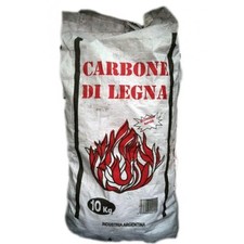 CARBONE DI LEGNA 10 Kg ARGENTINO - barbecue, grill, grigliata, sacco carta/plast