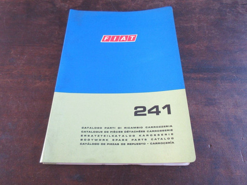 Fiat 241 1974 catalogo ricambi - fiat,