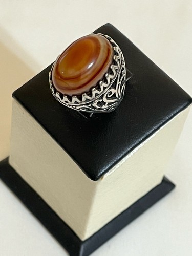 Anello uomo argento - uomo, agata