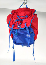 INVICTA Zaino alpi trekking scuola vintage rosso/blu schienale PVC paninaro-580