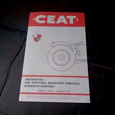 CEAT LISTINO PNEUMATICI GOMME TRATTORI MACCHINE AGRICOLE  RIMORCHI 1974