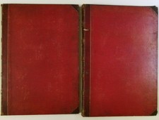 Due legature antiche ‘700 simili in mezzo marocchino con dorsi a nervi