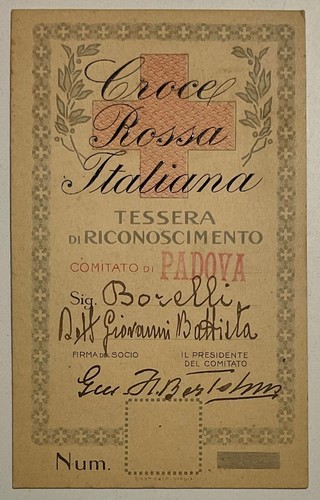 Croce rossa italiana tessera - italiana,