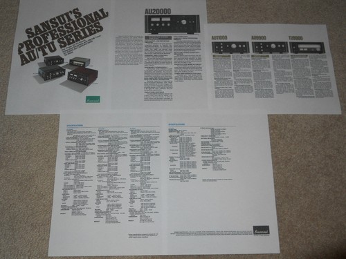 Brochure sansui 1978 au20000 - brochure, 1978,