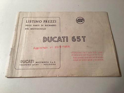 Ducati listino prezzi ricambi