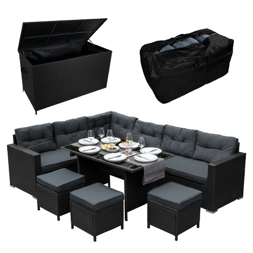 Set rattan angolare jardí - angolare, 9