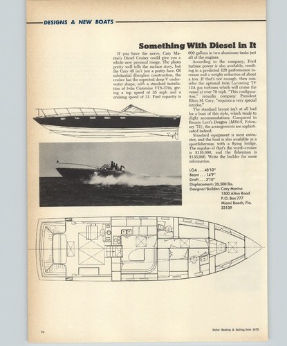 1972 carta pubblicitaria - pubblicitaria, cary