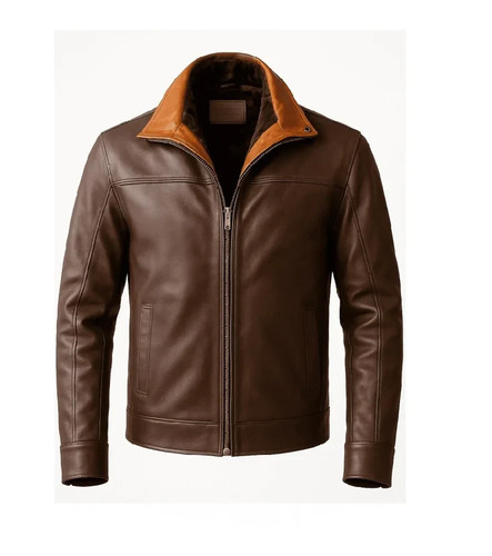 Giacca uomo pelle marrone - giacca,