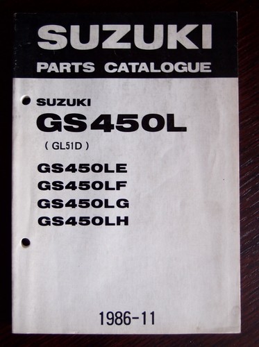 Suzuki gs450l lg - suzuki, 1986