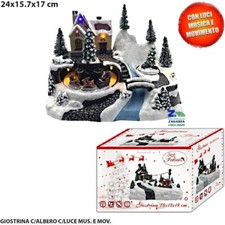 GIOSTRINA CARILLON NATALIZIO CON ALBERO IN MOVIMENTO CON LUCI E MUSICA 243011