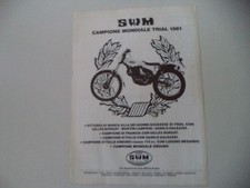 advertising Pubblicità 1981 MOTO SWM TL 320 NW TRIAL