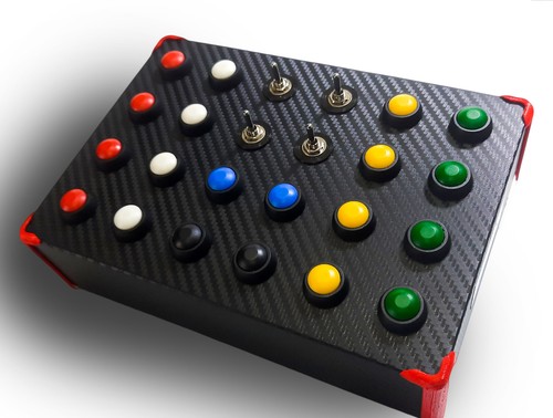 Button box flight game - button,
