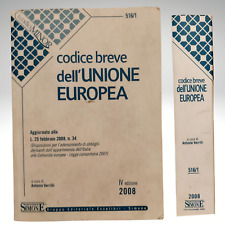 LIBRO MANUALE CODICE DI DIRITTO COMUNITARIO UNIONE EUROPEA TRATTATI ISTITUZIONI