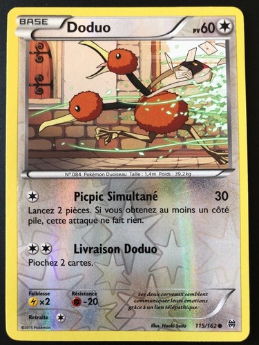 Carte pokemon doduo - doduo, 115/162