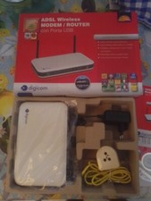 DIGICOM ADSL WIRELESS MODEM R0UTER CON PORTA USB COMPLETO DI ACCESSORI+ISTRUZION