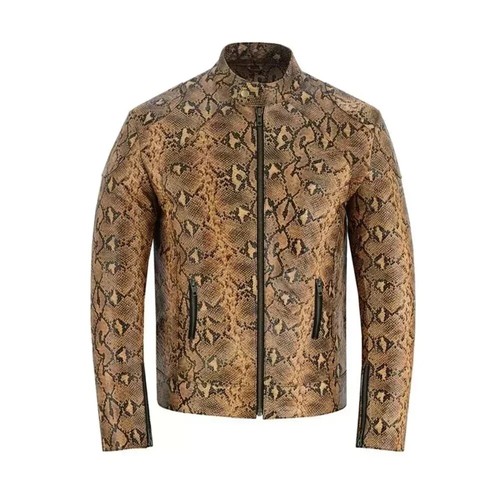 Giacca pelle uomo marrone - pelle,