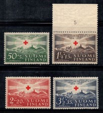 Finlandia 1939 Michel 217-220 MNH 100% Croce Rossa, organizzazione, paesaggio