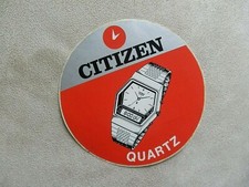 ADESIVO PUBBLICITARIO ANNI 80  CITIZEN QUARTZ OROLOGI