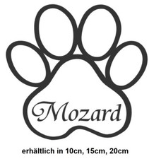 Adesivo zampe con nome a