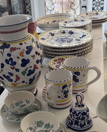 Italian deruta roster dishes - deruta,