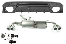 per Alfa Stelvio 2.0T Scarico con valvola due vie + spoiler + 4 terminali 90 mm