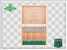 Parkside Set 12 Scalpelli Strumento per la Lavorazione  Intaglio Scultura Legno