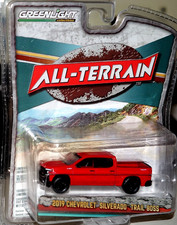 Greenlight All-Terrain 2019 CHEVROLET SILVERADO TRAIL BOSS CAMION 1/64 ROSSO