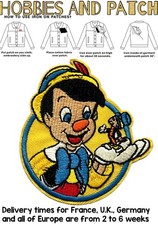 Patch Pinocchio toppa termoadesiva Collodi iron Disney burattino Grillo Parlante