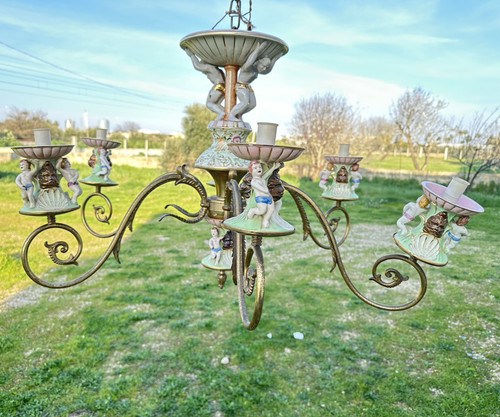Grande lampadario ottone - grande,