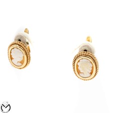 Orecchini oro giallo 18 kt 750 cammeo -161/ST-