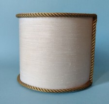 Paralume ventola vela semitonda a mezza luna beige Bordo oro a corda